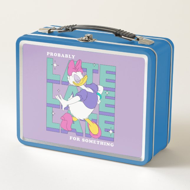 Lunch Box Daisy "Probably Late" Retro Statement Graphic (Devant)