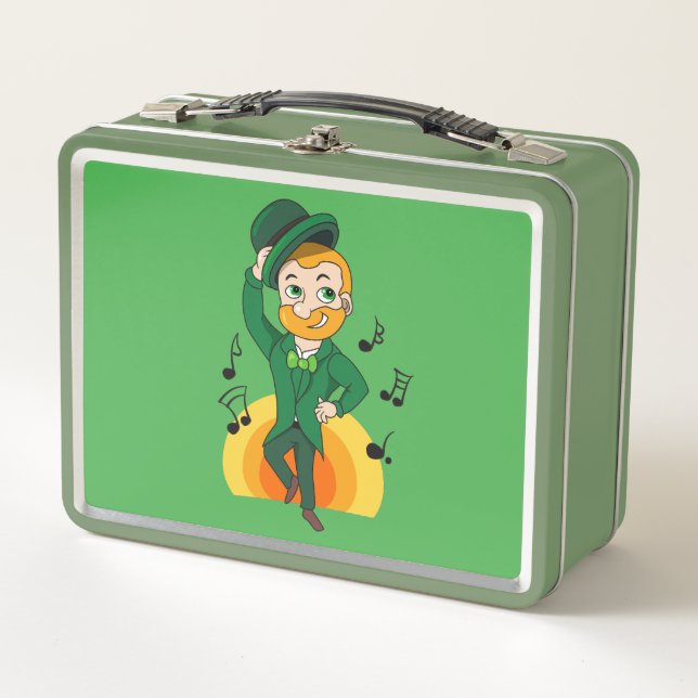 Lunch Box Dancing leprechaun, dessin animé de la Saint Patri (Devant)