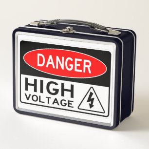 Lunch Box Danger très amusant Signal haute tension Boîte à l