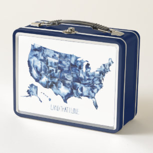 Lunch Box Débarquez que j'aime - les Etats-Unis tracent