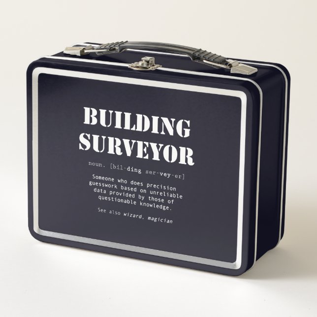 Lunch Box Définition du dictionnaire Funny Building Surveyor (Devant)