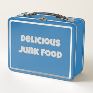 Lunch Box Délicieuse Malbouffe Retro Blue Old School
