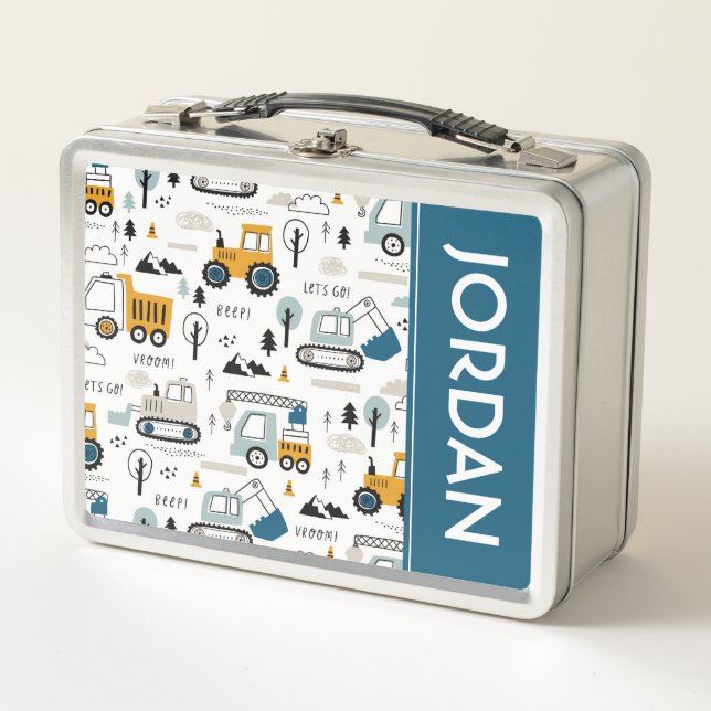 Lunch Box Déplaçons le Motif de véhicule (Devant)