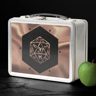 Lunch Box Dés RPG   Imaginaire cuivre Retro Tabletop PnP Gam