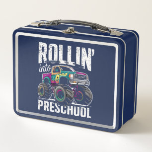 Lunch Box Dévaler Vers le Monstre Préscolaire Camion Retour 
