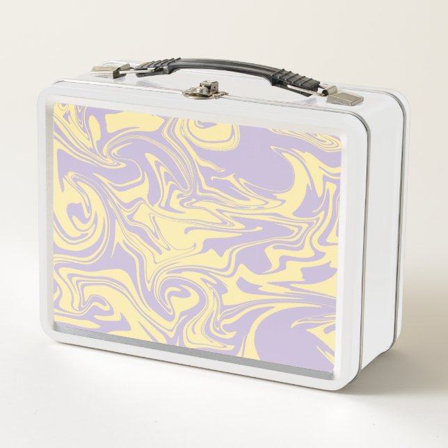Lunch Box Déversement - Pastel Jaune et Violet (Devant)