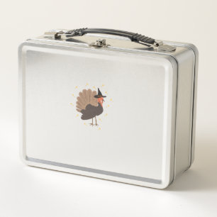 Lunch Box Dindon sorcier avec chapeau et étoiles scintillant