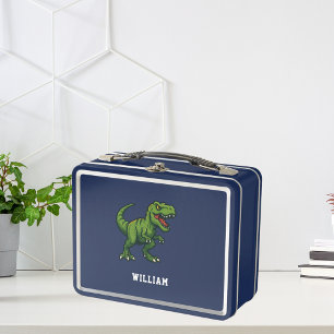 Lunch Box Dinosaur Tyrannosaurus Rex nom bleu vert