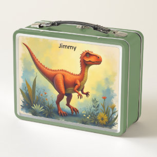Lunch Box Dinosaure orange