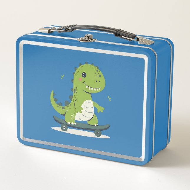 Lunch Box Dinosaure Skateboard (Devant)