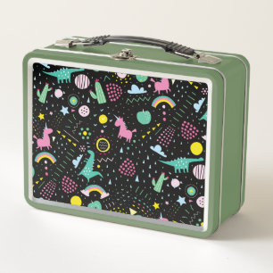 Lunch Box Dinosaures Unicornes et plus Boîte à lunch en méta