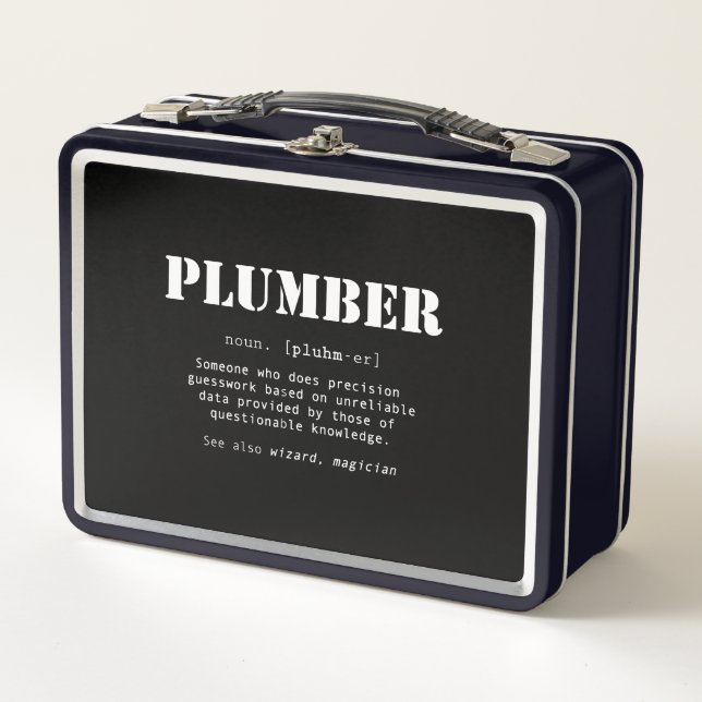 Lunch Box Dons de plombier amusant - Définition du dictionna (Devant)