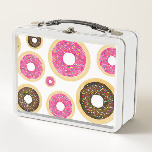 Lunch Box Donuts aux paillettes roses et marron, modernes, a