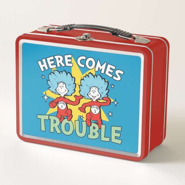 Lunch Box Dr. Seuss | Chose Un Chose Deux Les Ennuis Arriven (Devant)