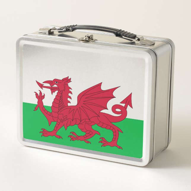 Lunch Box Dragon gallois ~ Drapeau du Pays de Galles (Devant)