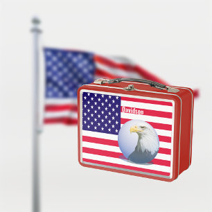 Lunch Box Drapeau Américain Et Aigle
