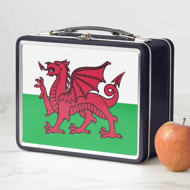 Lunch Box Drapeau celtique du Dragon rouge du Pays de Galles (En situation)