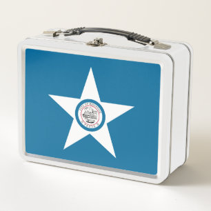 Lunch Box Drapeau de la ville de Houston, Texas Metal Lunch