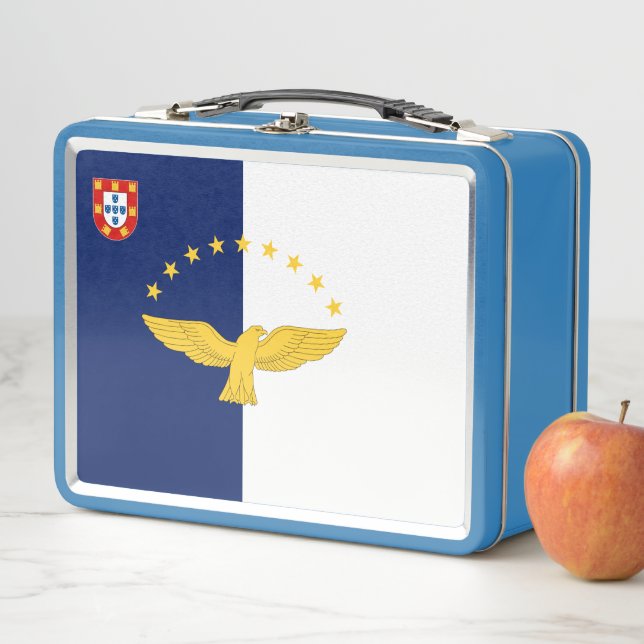 Lunch Box Drapeau des Açores, Portugal (En situation)
