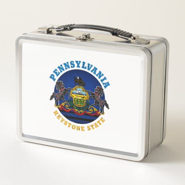LUNCH BOX DRAPEAU D'ÉTAT DE PENNSYLVANIA KEYSTONE (Devant)