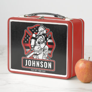 Lunch Box Drapeau patriotique personnalisé de pompier