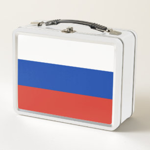 Lunch Box Drapeau russe (Russie) Boîte à lunch métallique