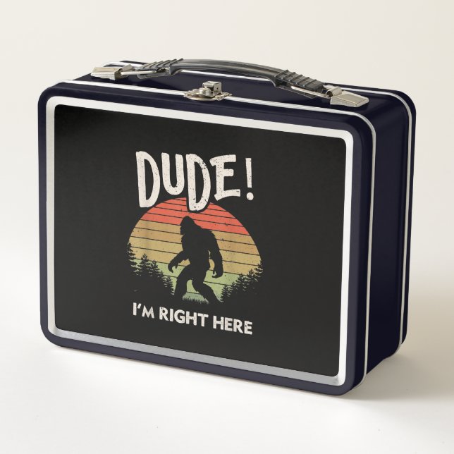 Lunch Box Drôle Bigfoot Dude Je suis ici Camping & Randonnée (Devant)