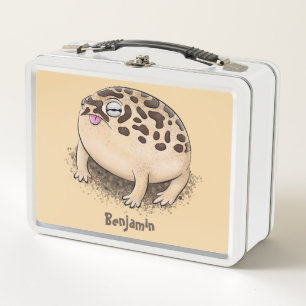 Lunch Box Drôle dessin de grenouille à pluie dans le désert