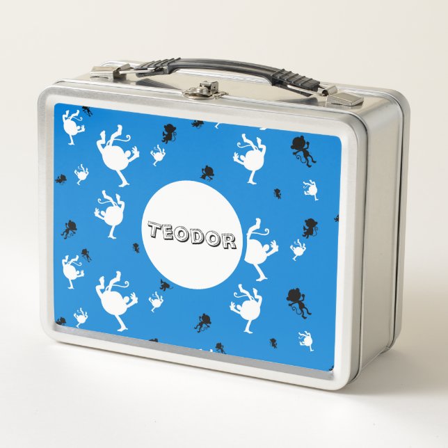 Lunch Box Drôle Singe Personnalisé Métal Boîte À Déjeuner (Devant)