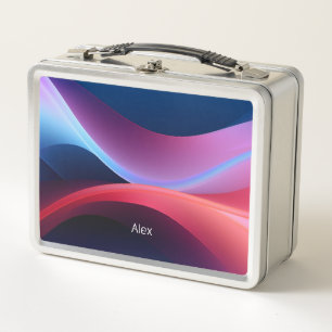 Lunch Box École abstraite bleu foncé violet