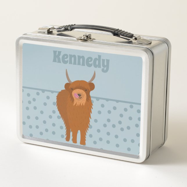 Lunch Box Écossais Highland Cattle Cow Graphic Personnalisé (Devant)