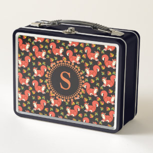 Lunch Box Écureuil mou et Motif feuille d'automne
