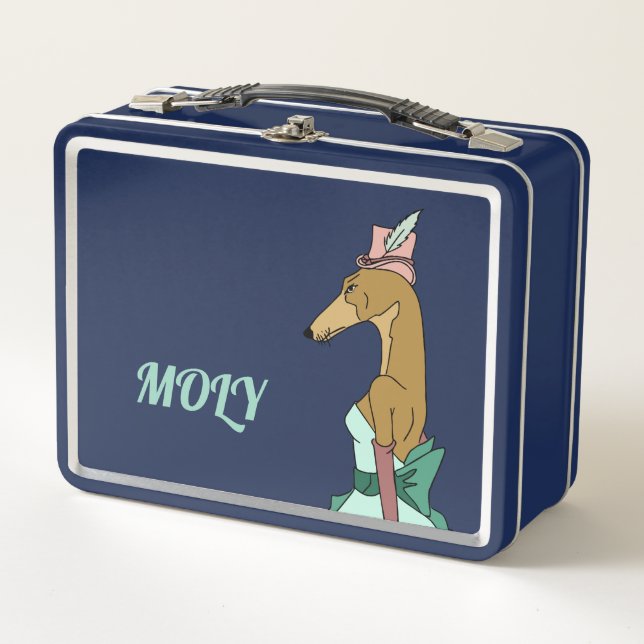 Lunch Box Élégante Boîte à lunch Greyhound - Personnalisable (Devant)