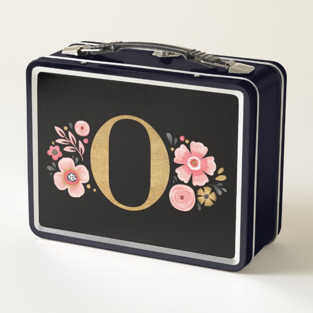 Lunch Box Élégante Fille rose florale (Dos)