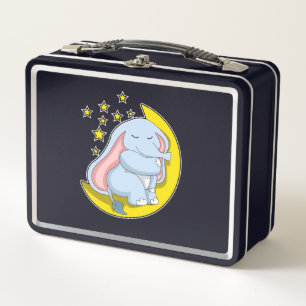 Lunch Box Eléphant avec lune et étoiles