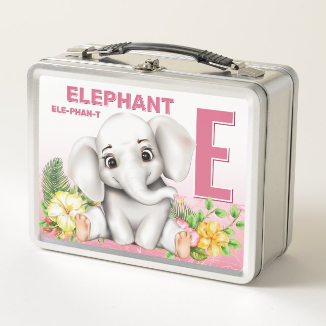 Lunch Box Elephant Safari Alphabet Enfants (Devant)