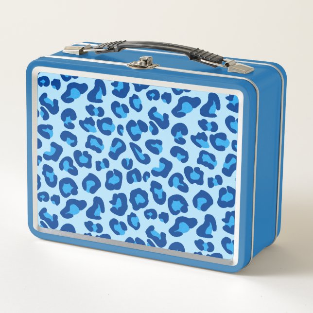 Lunch Box Empreinte de léopard dans Chambray clair à Dark De (Devant)