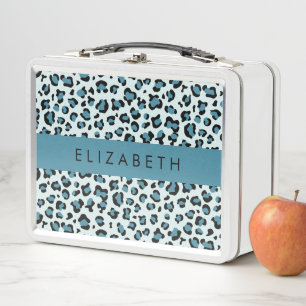 Lunch Box Empreinte de léopard, Spots, Leopard Bleu, Votre N