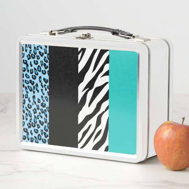 Lunch Box Empreinte de léopard, Zebra Print, Poster de anima (En situation)