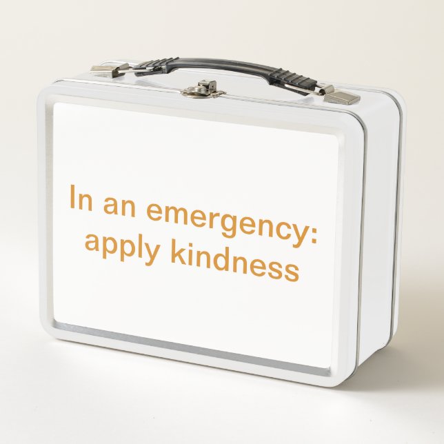 Lunch Box En cas d'urgence : appliquez la gentillesse (Devant)
