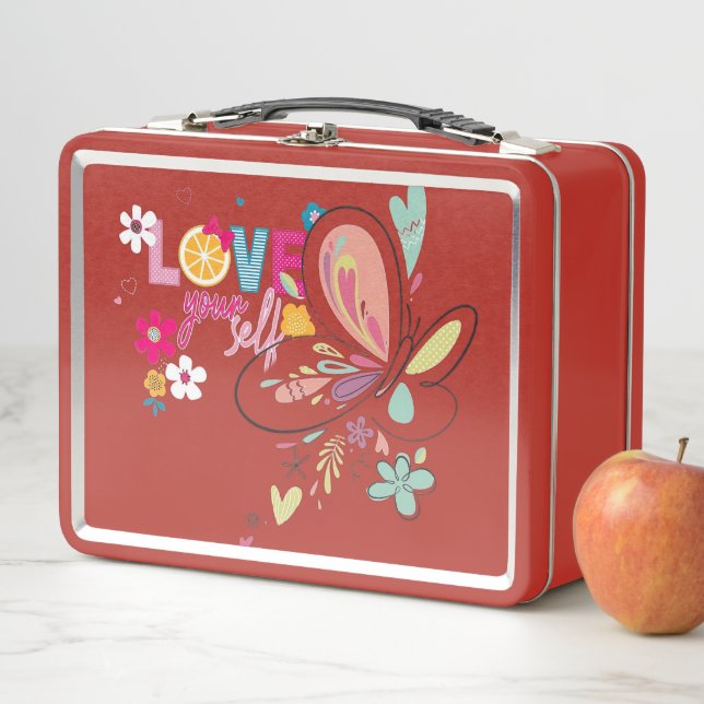 Lunch box en métal seventies vintage (En situation)