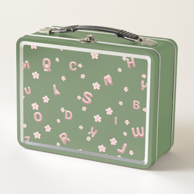 Lunch Box Enfants mignons ABC Alphabet flower Enfants B2S (Devant)