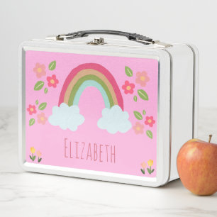 Lunch Box Enfants personnalisés Cute arc-en-ciel fille école