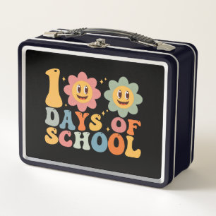 Lunch Box Enseignant Enfants Rétro Groovy 100 Jours D'école 