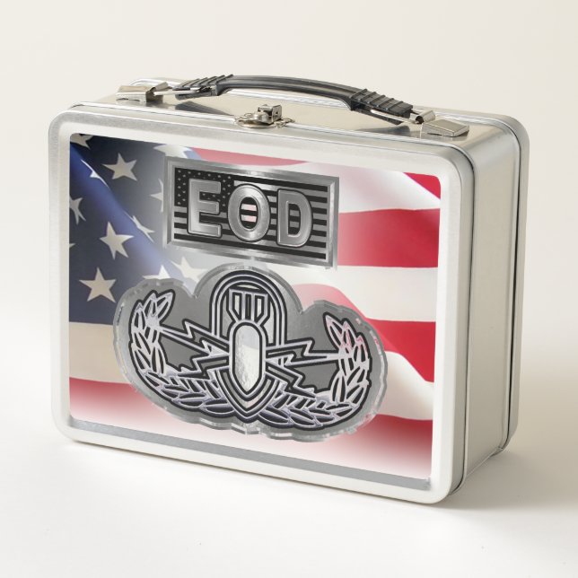 Lunch Box "EOD de base" avec drapeau américain personnalisé (Devant)
