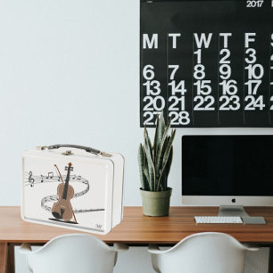 Lunch Box Équipe de musique torride et dessin de violon In