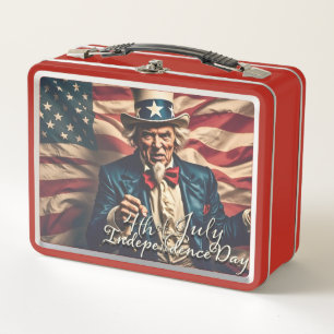 Lunch Box Esprit de liberté en rouge, blanc et bleu