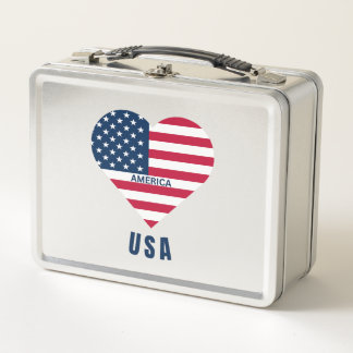 Lunch Box États-Unis Drapeau America Love