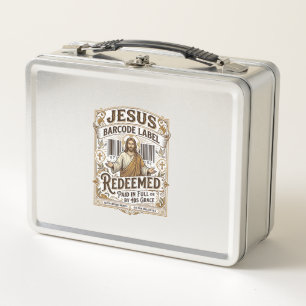 Lunch Box Étiquette de code-barres Jésus Rédimé Jésus Code-b