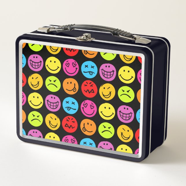 Lunch Box Faces colorées amusantes (Devant)